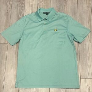 Masters Collection Polo Shirt Green With Masters Logo Mens Size Medium